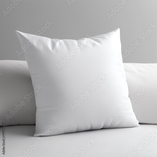white pillow on the sofa, mockup