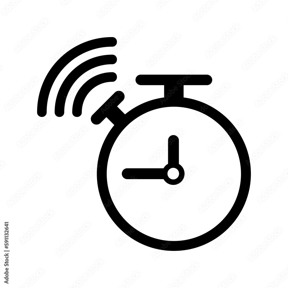 Alarm clock, bell icon. Black vector design. Alarm clock, bell icon. Black vector design.