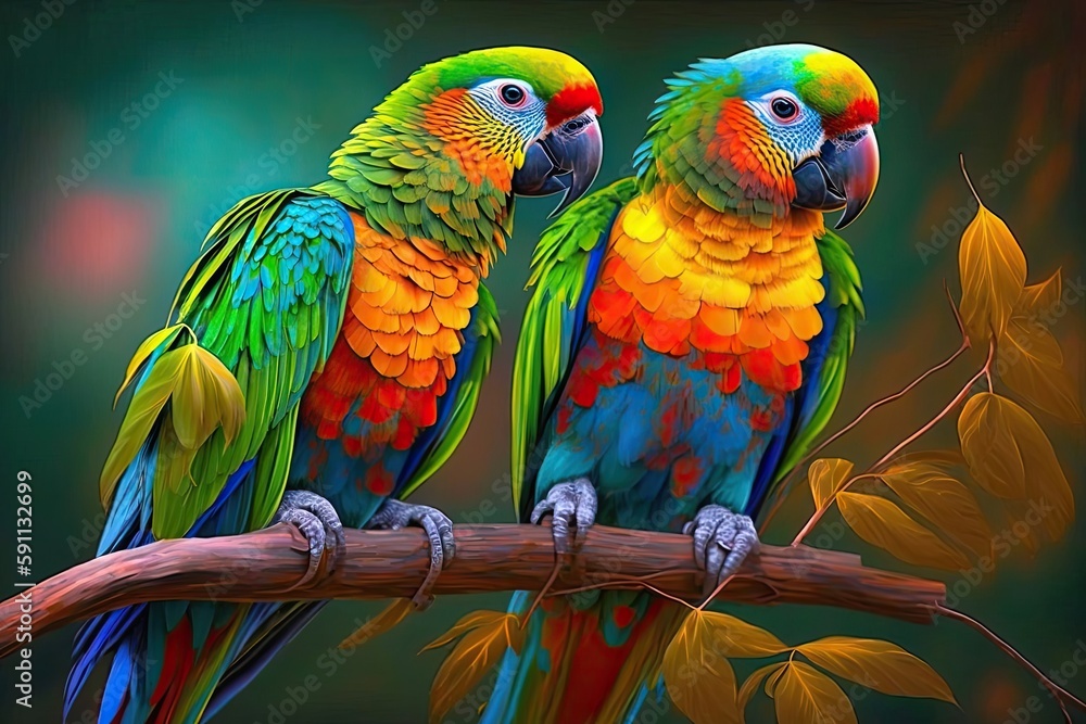 Abillyn Kreuzstich Set - Vorgedruckte Papageien Stickerei Für Anfänger