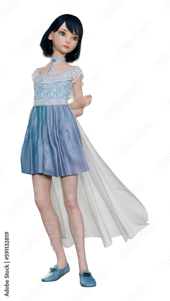 3D Rendering Doll Character on White 3D Rendering Doll Character on White