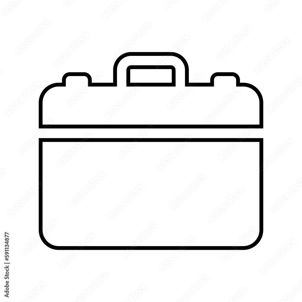 Portfolio, Bag outline icon. Line art vector. Portfolio, Bag outline icon. Line art vector.