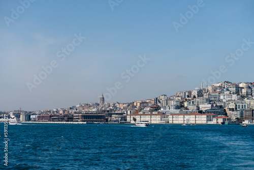 Fototapeta Naklejka Na Ścianę i Meble -  Bosphorus waterfront  on a sunny day 
