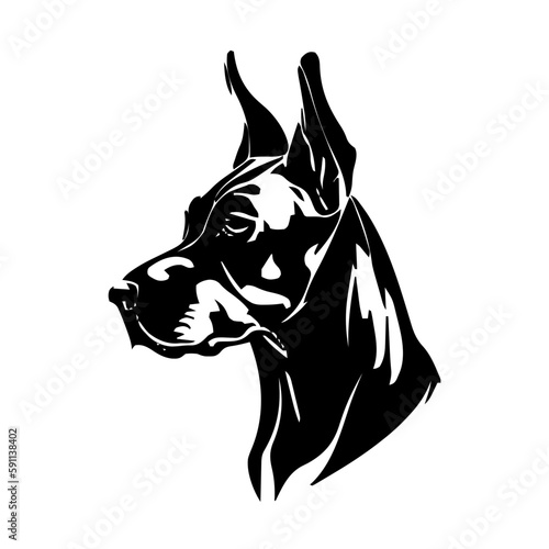 Vector dog head