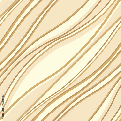 Diagonal undulating lines and curves vector illustration. Wavy lines seamless pattern.