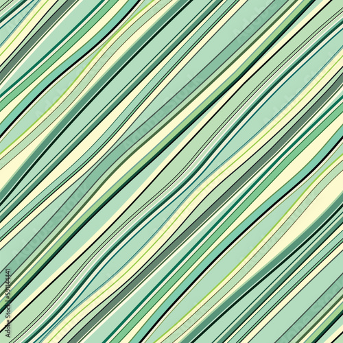 Diagonal wavy lines pattern. Colored curve shapes. Repetitive vector background.