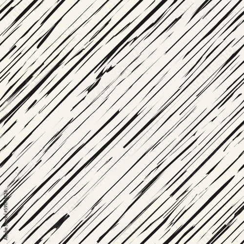 Oblique grunge ink lines vector background. Monochrome damaged esndless structure. Trendy seamless pattern with grungy lines.