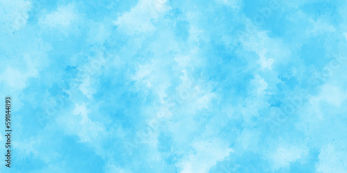 abstract blue watercolor background with colors . watercolor scraped grungy background . This watercolor design with watercolor texture on white background .Background with clouds on blue sky.