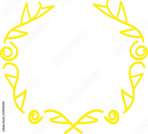 Yellow ceremonial frame