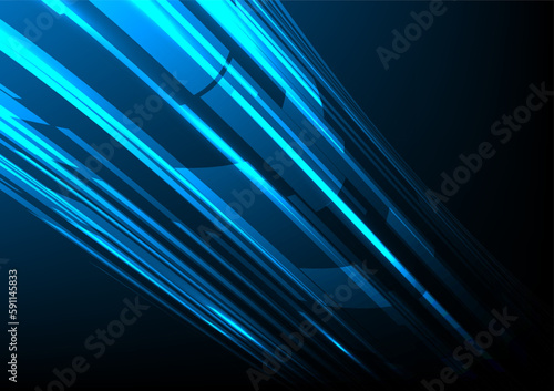 Abstract modern hight speed technology movement. Dynamic motion on blue background. For banner poster and advertisement