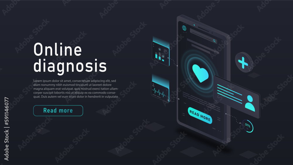 Fototapeta premium Online diagnosis concept