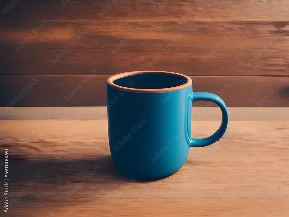 Fototapeta premium coffee cup on wooden table