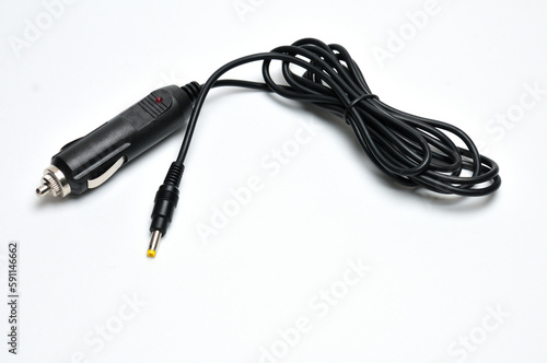 12 volt car adapter on a white background