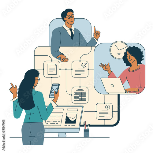 Programmer team working on the progect.
