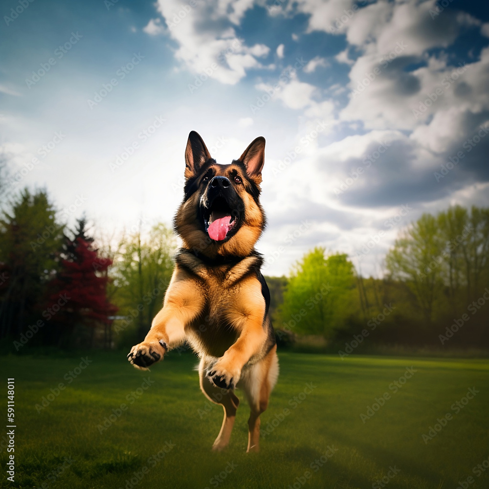 German Shepherd in a garden
created using generative artificial intelligence tools. German Shepherd in a garden
created using generative artificial intelligence tools.