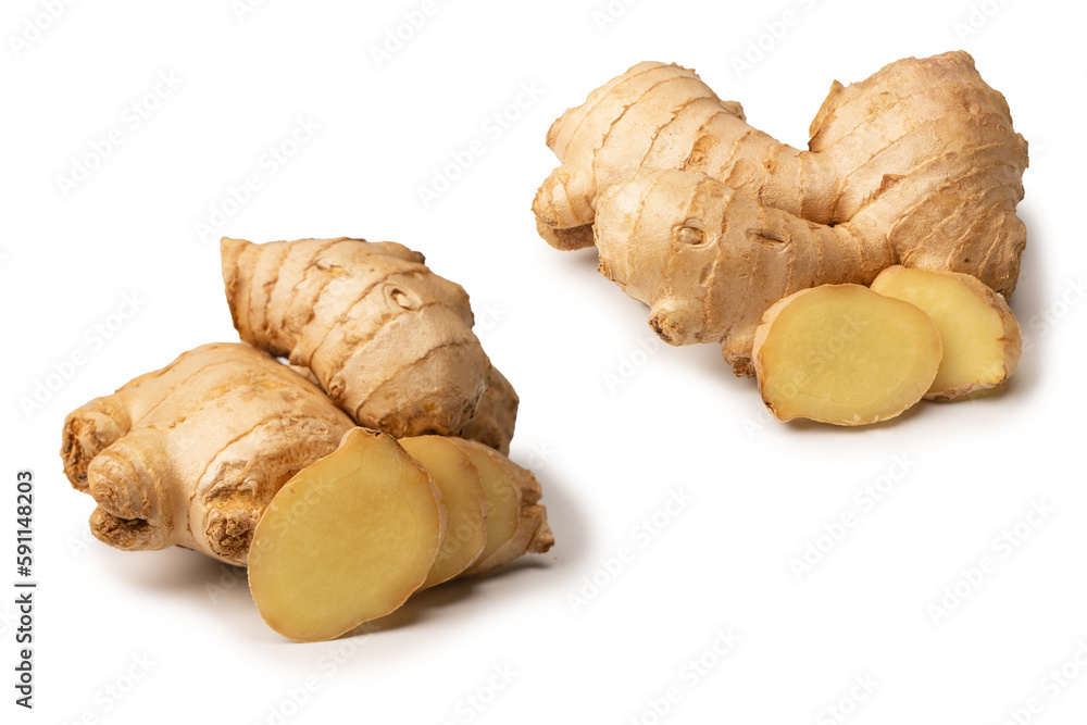 Ginger root isolated on white background. Ginger root isolated on white background.