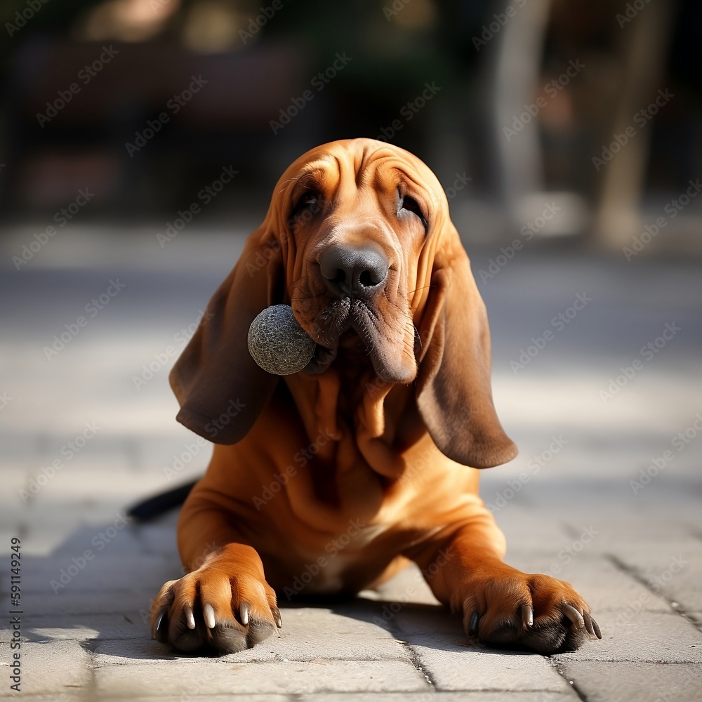 photo of a bloodhound showing no care in the world created using ...