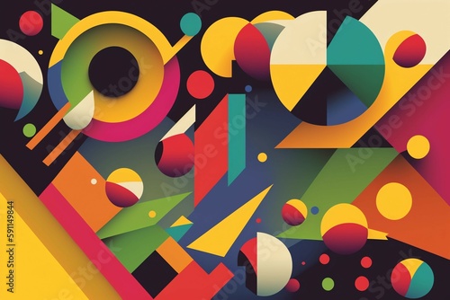 abstract colorful geometric shapes