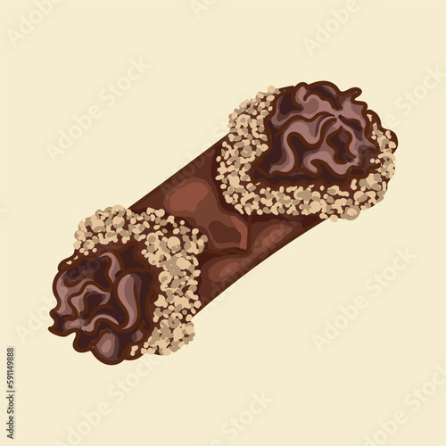 Traditional Sicilian dessert "Cannoli" tubes