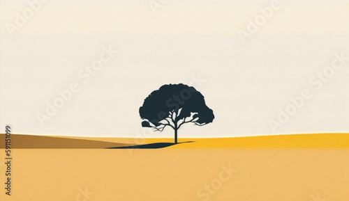 Tree in the sand © Maxime