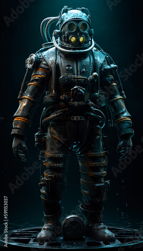 diesel punk scuba diver photo