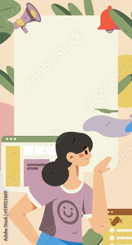 Business people working in flat vector concept operation hand drawn illustration 