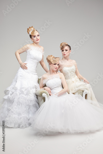 fashionable blonde brides