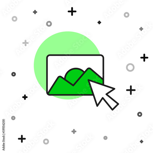 Filled outline Photo retouching icon isolated on white background. Photographer, photography, retouch icon. Vector