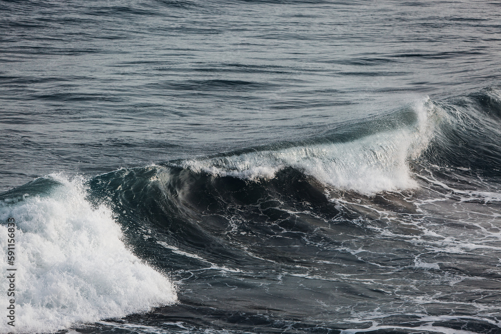 Huge waves near the cost line of Spain Huge waves near the cost line of Spain