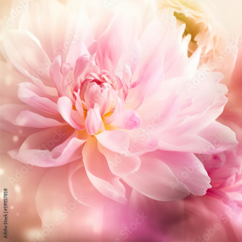 Beautiful pink peony flower background