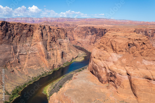 Horseshoe Bend on the Colorado River in Glen Canyon National Recreation Area  City of Page  Arizona  USA.