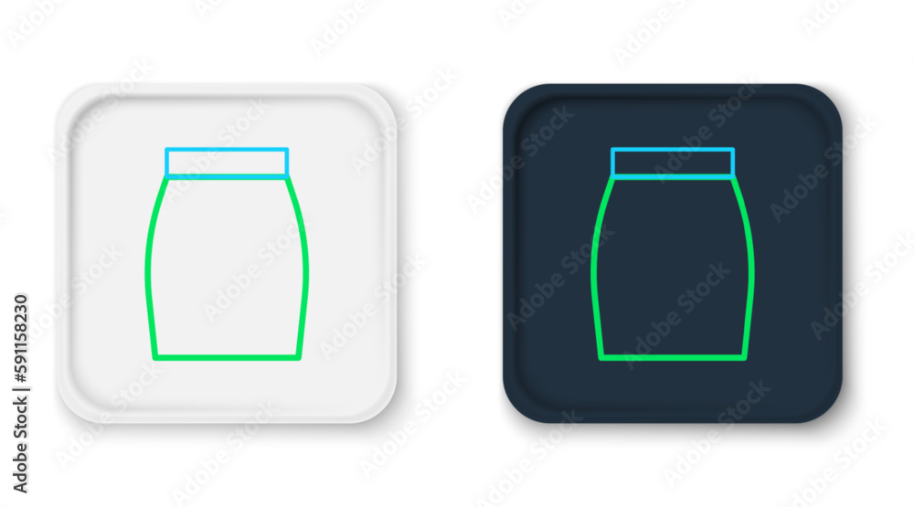 Line Skirt icon isolated on white background. Colorful outline concept. Vector Line Skirt icon isolated on white background. Colorful outline concept. Vector