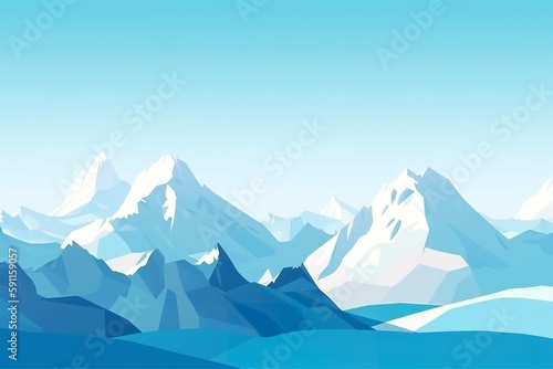 Wallpaper Mural mountains landscape with blue sky Torontodigital.ca