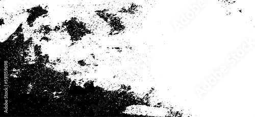 Black an white ink splat background. Vector grunge texture.