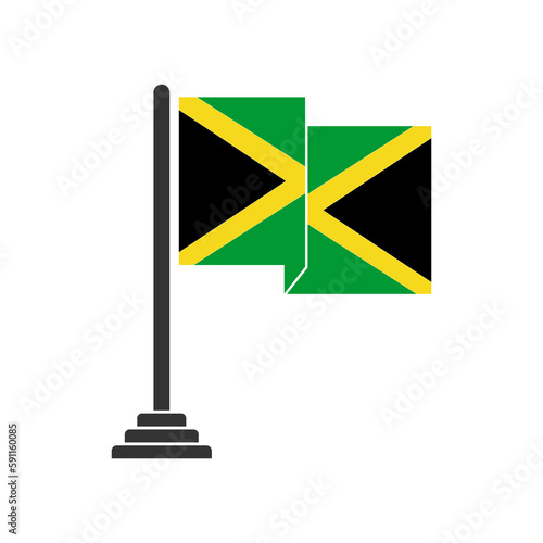 Jamaica flags icon set, Jamaica independence day icon set vector sign symbol