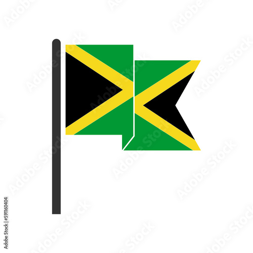 Jamaica flags icon set, Jamaica independence day icon set vector sign symbol