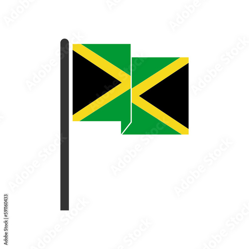 Jamaica flags icon set, Jamaica independence day icon set vector sign symbol