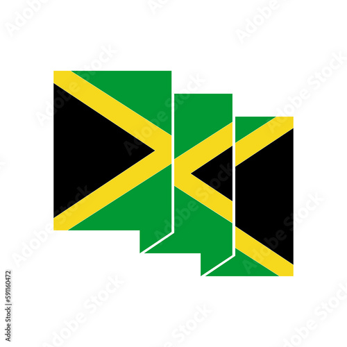 Jamaica flags icon set, Jamaica independence day icon set vector sign symbol