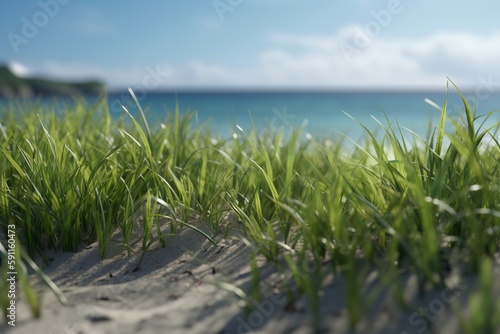 beach view from grass