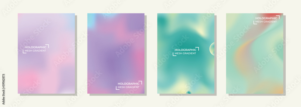 vector set holographic cover design