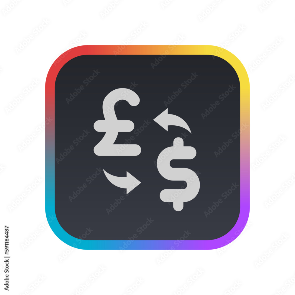 Exchange Pound to Dollar - Pictogram (icon) Exchange Pound to Dollar - Pictogram (icon)