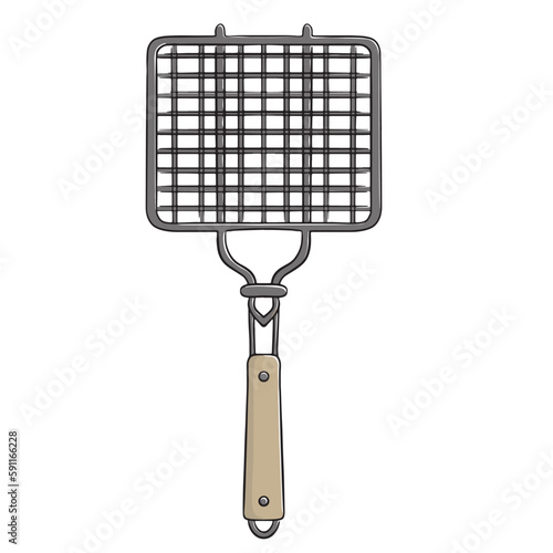 Vector illustration of BBQ elements isolated on white. American national food.