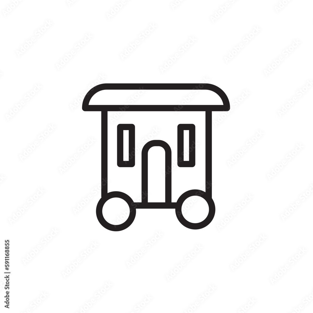 Circus Car Train Outline Icon Circus Car Train Outline Icon