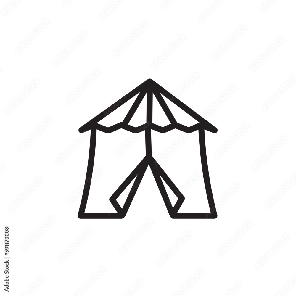 Circus Festival Tent Outline Icon Circus Festival Tent Outline Icon