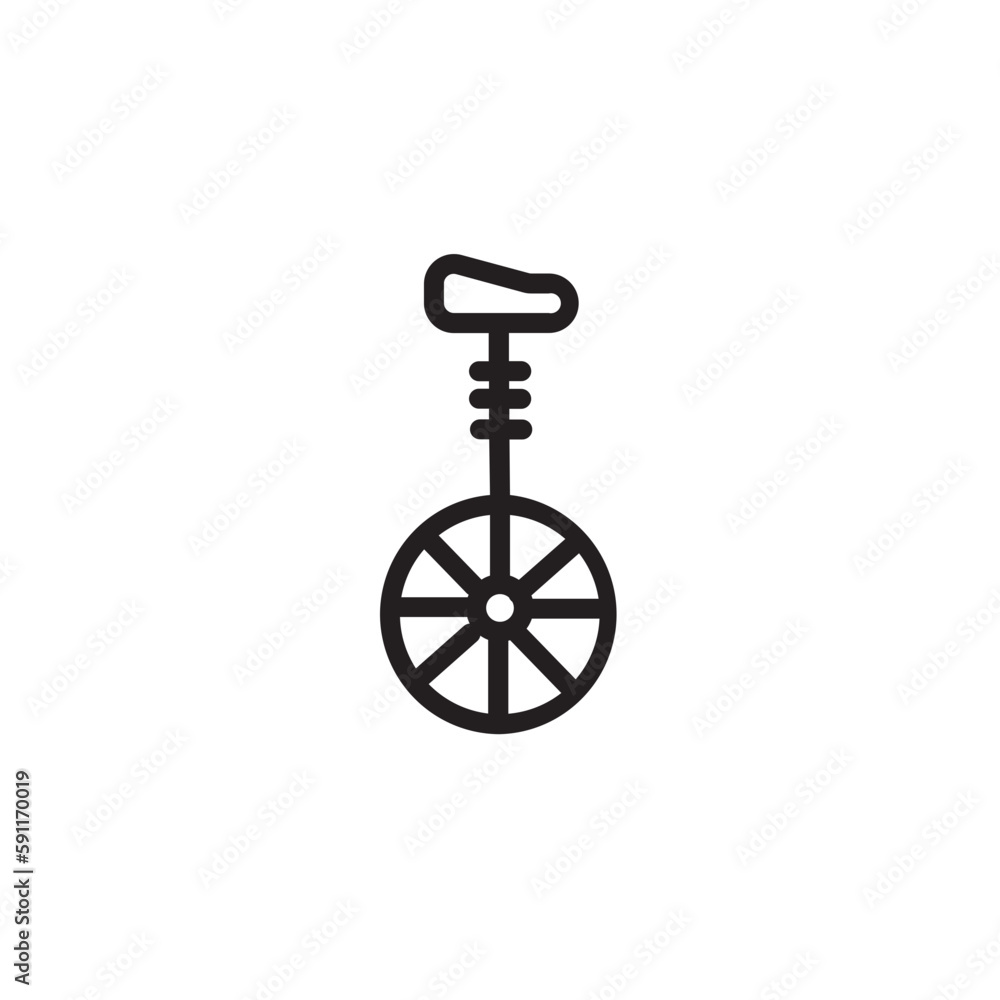 Circus Festival Unicycle Outline Icon Circus Festival Unicycle Outline Icon
