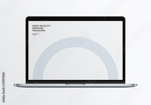 Laptop Computer Desktop Monitor Screen Device Mockup Template