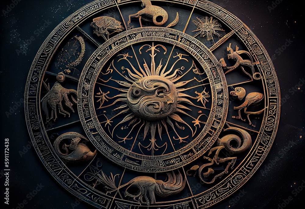 Astrology of Zodiac. Generative AI