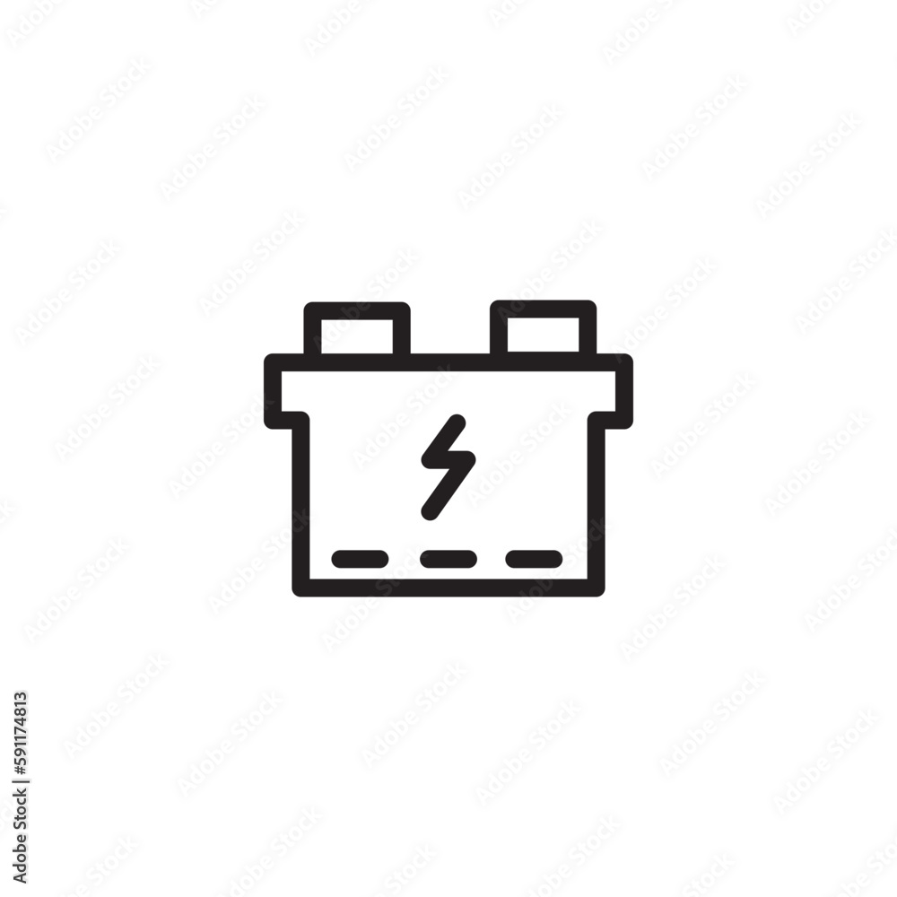 Battery Car Electric Outline Icon
