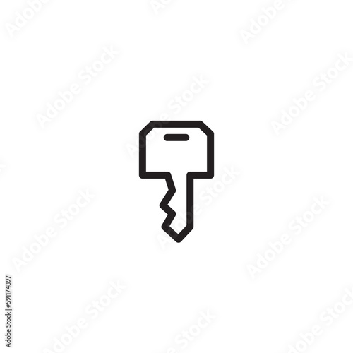 Car Key Login Outline Icon