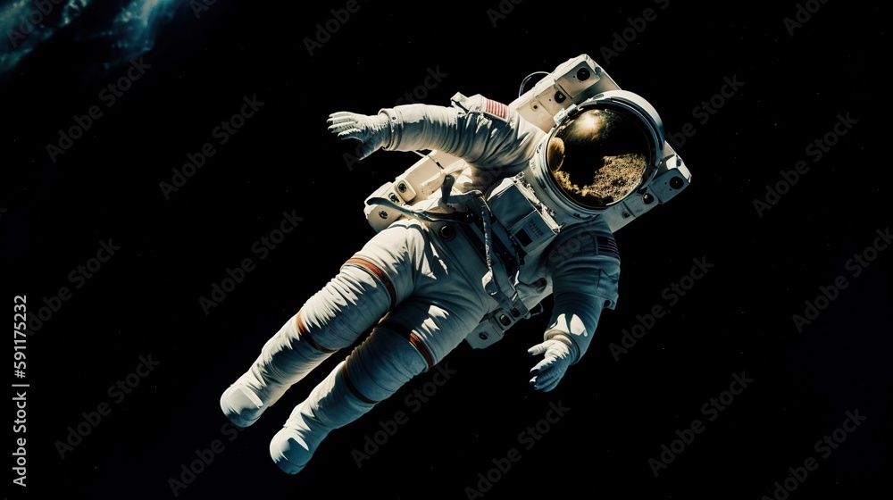 astronaut floating in space AI Generated astronaut floating in space AI Generated