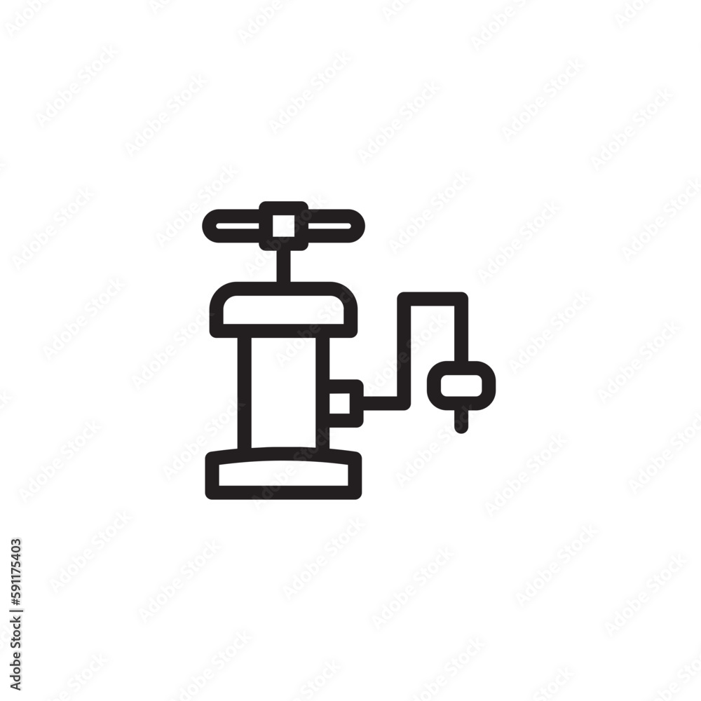 Pressure Pump Tyre Outline Icon Pressure Pump Tyre Outline Icon